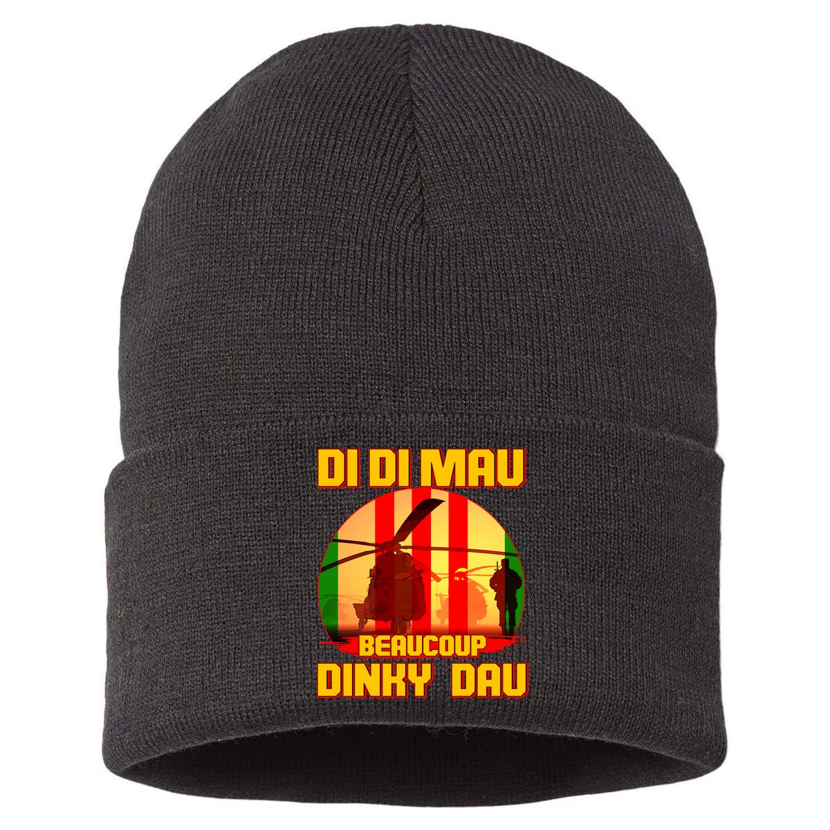 DI DI MAU Beaucoup Dinky Dau Vietnam Vet Sustainable Knit Beanie