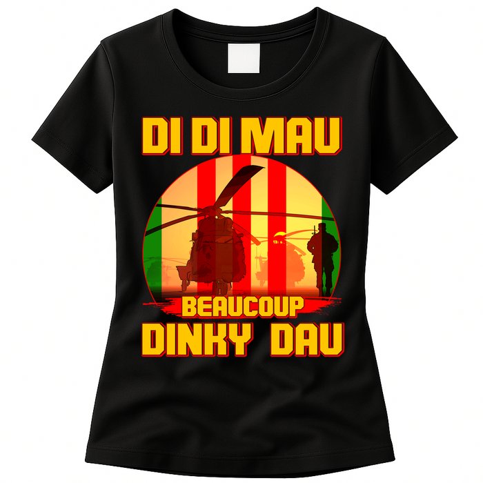 DI DI MAU Beaucoup Dinky Dau Vietnam Vet Womens T-Shirt