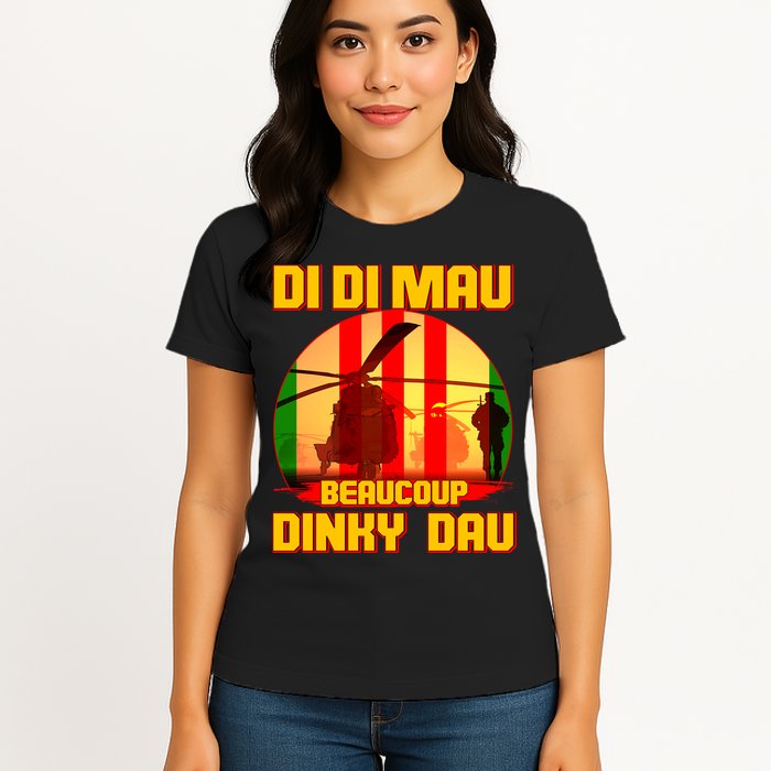 DI DI MAU Beaucoup Dinky Dau Vietnam Vet Womens T-Shirt