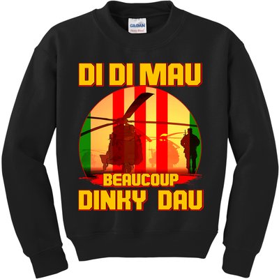 DI DI MAU Beaucoup Dinky Dau Vietnam Vet Kids Sweatshirt