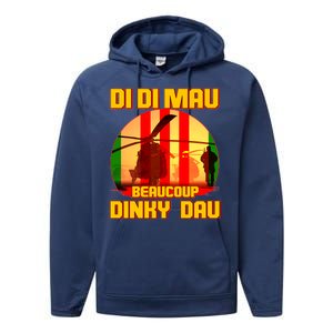 DI DI MAU Beaucoup Dinky Dau Vietnam Vet Performance Fleece Hoodie