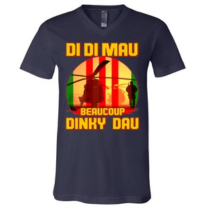 DI DI MAU Beaucoup Dinky Dau Vietnam Vet V-Neck T-Shirt