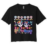 Dia De Los Muertos  Day of the Dead Women's Crop Top Tee