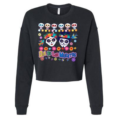 Dia De Los Muertos  Day of the Dead Cropped Pullover Crew