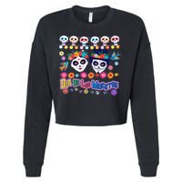 Dia De Los Muertos  Day of the Dead Cropped Pullover Crew