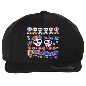 Dia De Los Muertos  Day of the Dead Wool Snapback Cap