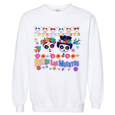 Dia De Los Muertos  Day of the Dead Garment-Dyed Sweatshirt