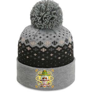 Dia De Los Muertos Day of the Dead Sugar Skull The Baniff Cuffed Pom Beanie