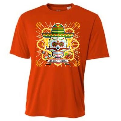 Dia De Los Muertos Day of the Dead Sugar Skull Cooling Performance Crew T-Shirt