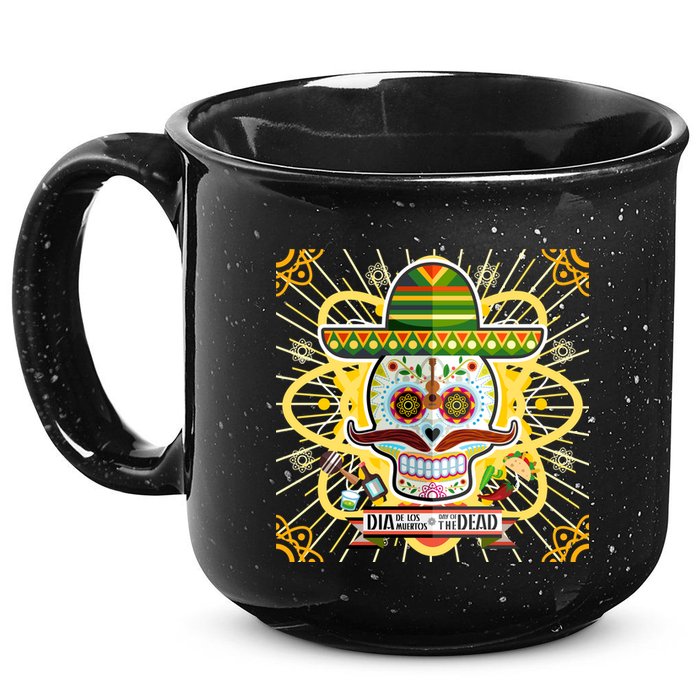 Dia De Los Muertos Day of the Dead Sugar Skull 15oz Campfire Ceramic Mug