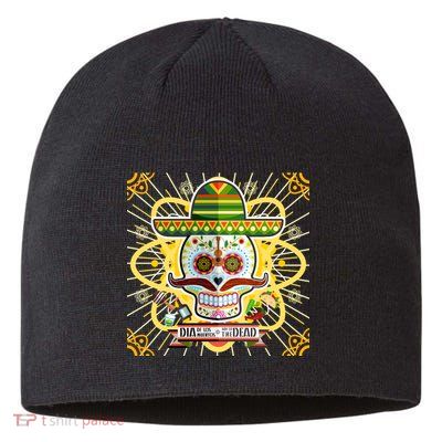 Dia De Los Muertos Day of the Dead Sugar Skull Sustainable Beanie