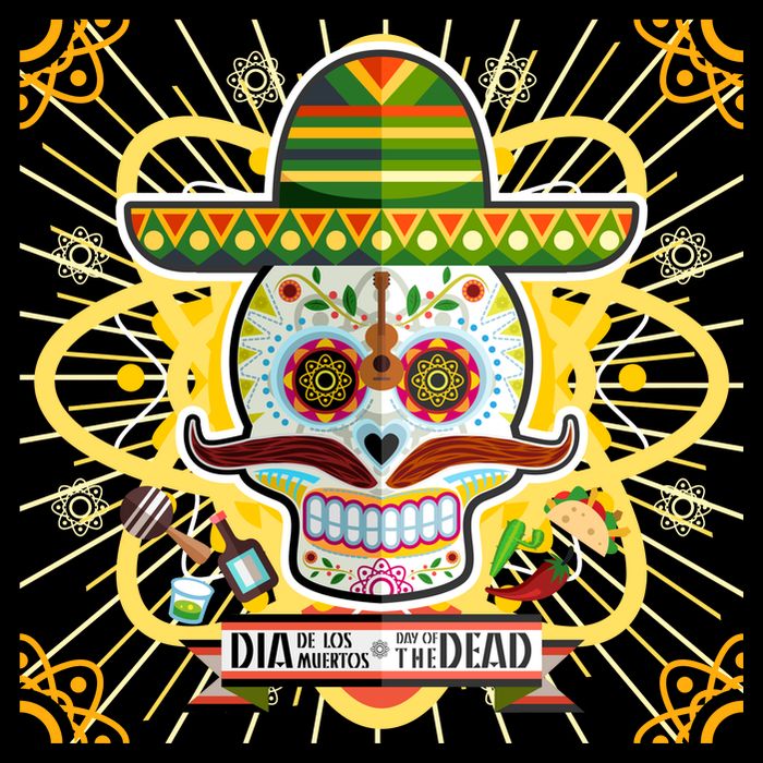 Dia De Los Muertos Day of the Dead Sugar Skull 16 in Basic Backpack