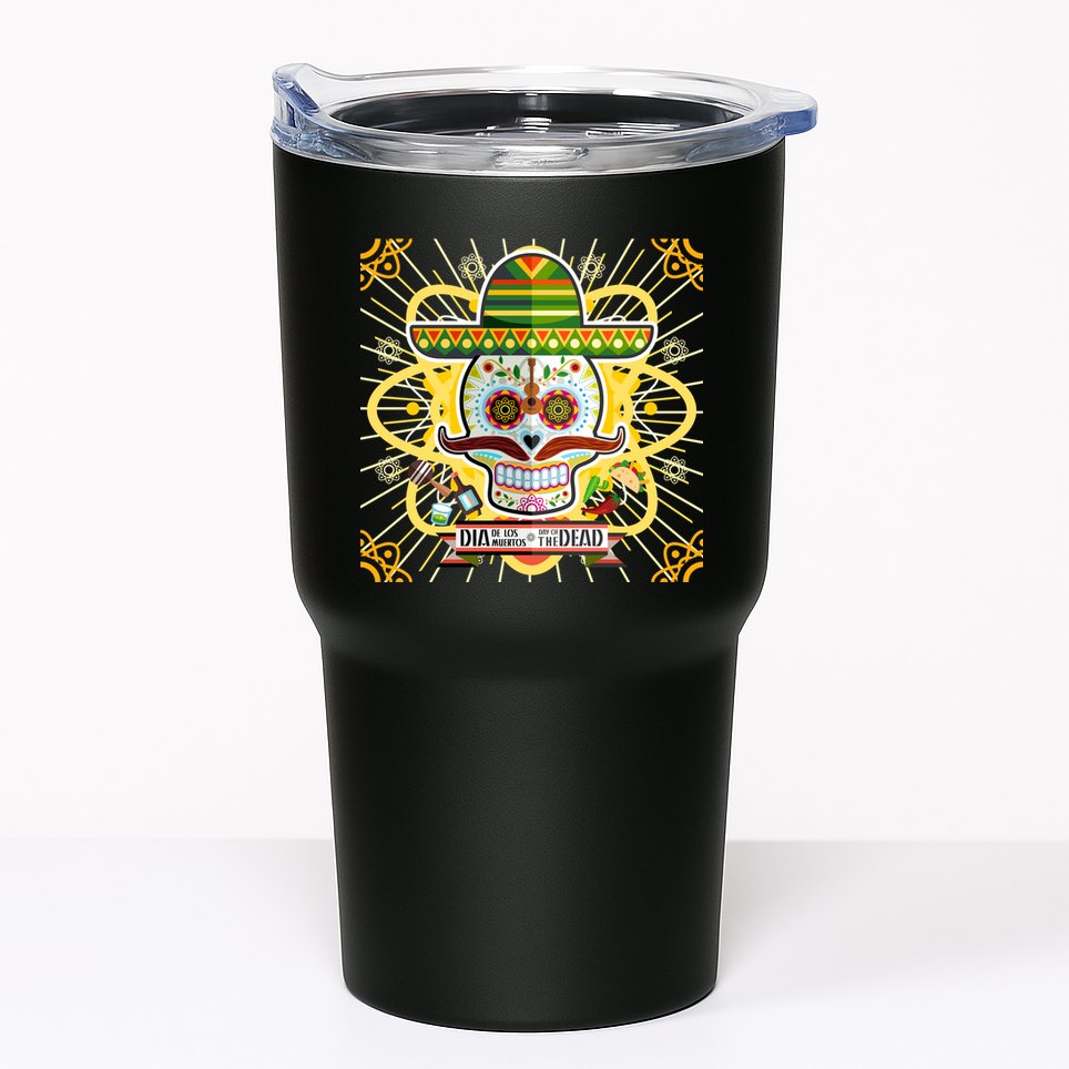 Dia De Los Muertos Day of the Dead Sugar Skull Tumbler