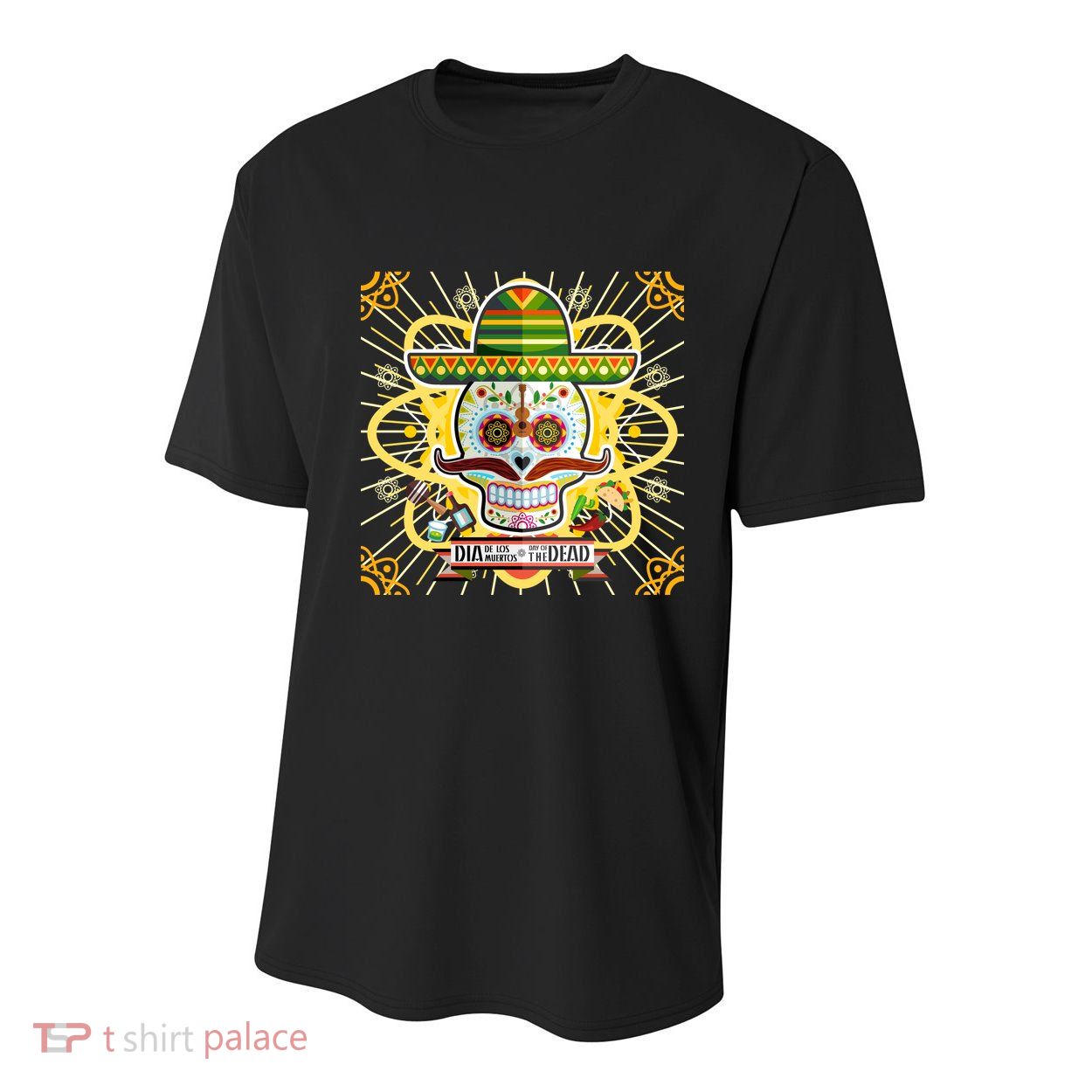 Dia De Los Muertos Day of the Dead Sugar Skull Youth Performance Sprint T-Shirt