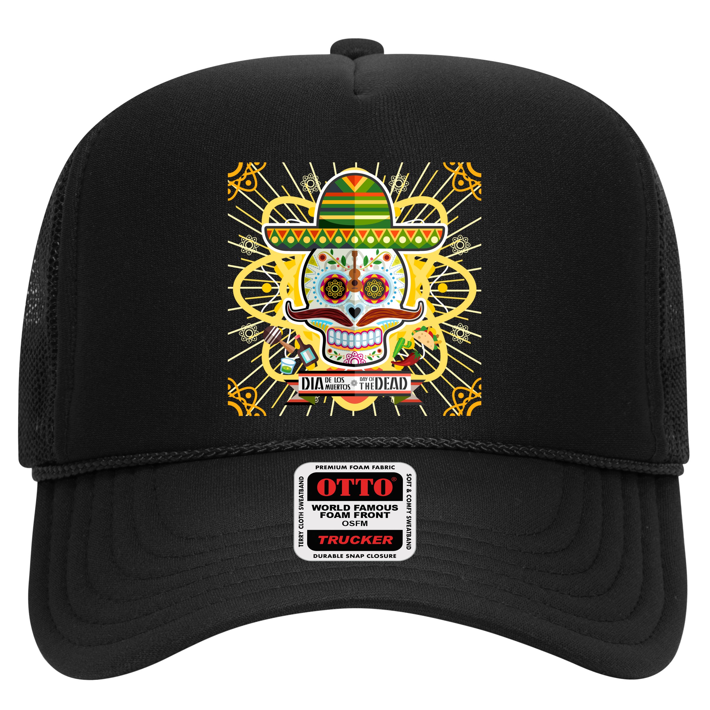 Dia De Los Muertos Day of the Dead Sugar Skull Hat