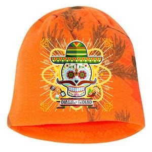 Dia De Los Muertos Day of the Dead Sugar Skull Kati - Camo Knit Beanie