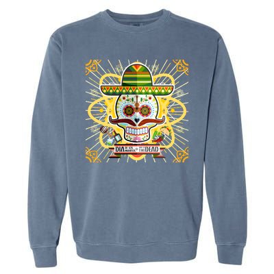 Dia De Los Muertos Day of the Dead Sugar Skull Garment-Dyed Sweatshirt