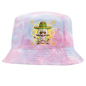 Dia De Los Muertos Day of the Dead Sugar Skull Tie-Dyed Bucket Hat