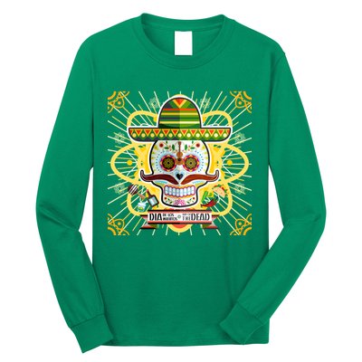 Dia De Los Muertos Day of the Dead Sugar Skull Long Sleeve Shirt