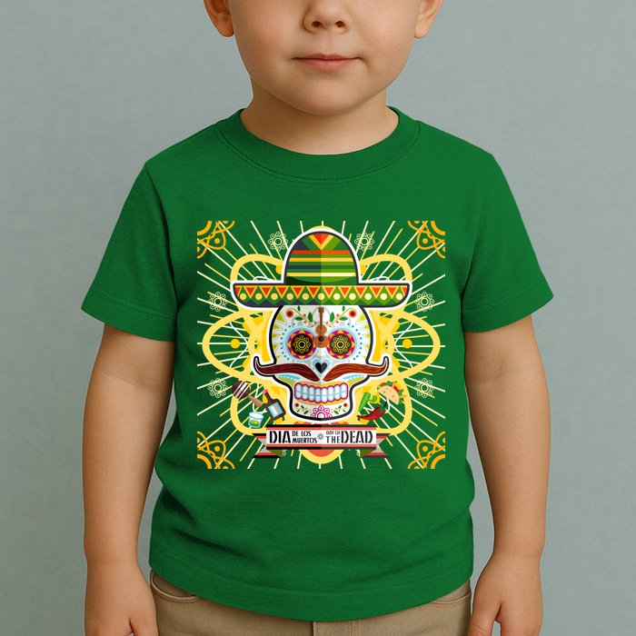 Dia De Los Muertos Day of the Dead Sugar Skull Toddler T-Shirt