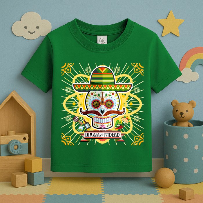 Dia De Los Muertos Day of the Dead Sugar Skull Toddler T-Shirt