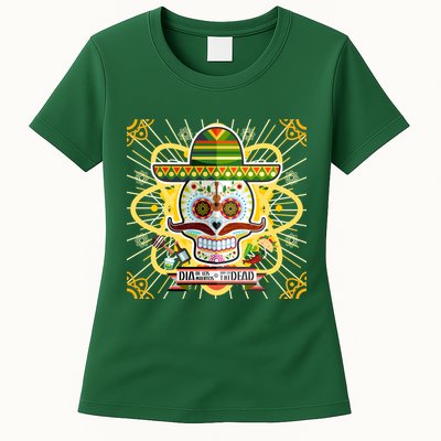 Dia De Los Muertos Day of the Dead Sugar Skull Womens T-Shirt