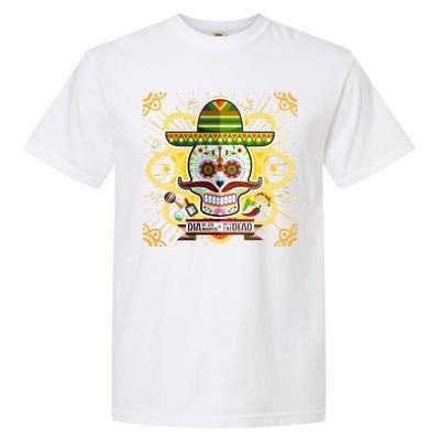 Dia De Los Muertos Day of the Dead Sugar Skull Garment-Dyed Heavyweight T-Shirt