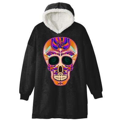 Dia de Muertos Mexican Skull Hooded Wearable Blanket