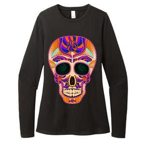 Dia de Muertos Mexican Skull Womens CVC Long Sleeve Shirt