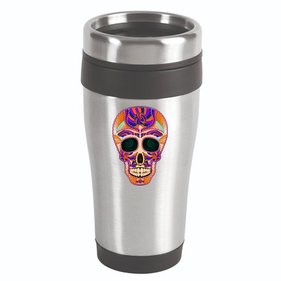 Dia de Muertos Mexican Skull 16oz Travel Tumbler