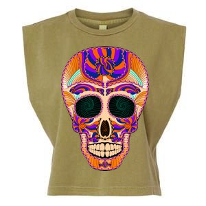 Dia de Muertos Mexican Skull Garment-Dyed Women's Muscle Tee