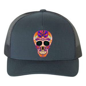 Dia de Muertos Mexican Skull Yupoong Adult 5-Panel Trucker Hat