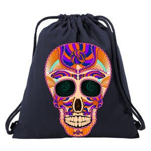 Dia de Muertos Mexican Skull Drawstring Bag