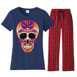 Dia de Muertos Mexican Skull Women's Flannel Pajama Set