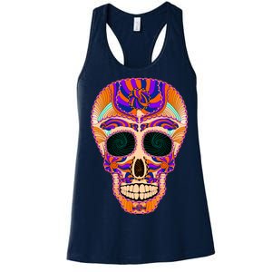 Dia de Muertos Mexican Skull Women's Racerback Tank