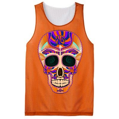 Dia de Muertos Mexican Skull Mesh Reversible Basketball Jersey Tank