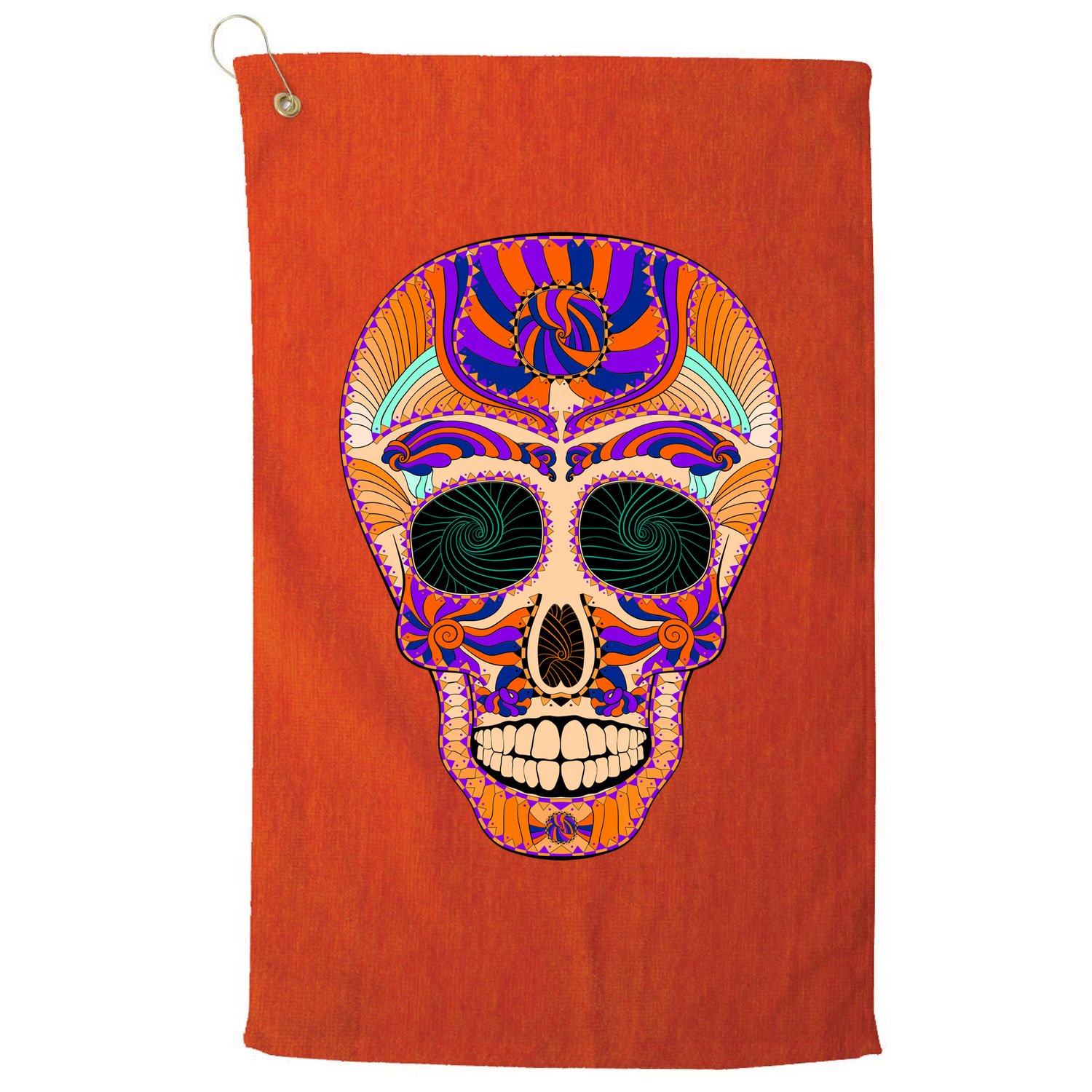 Dia de Muertos Mexican Skull Golf Towel