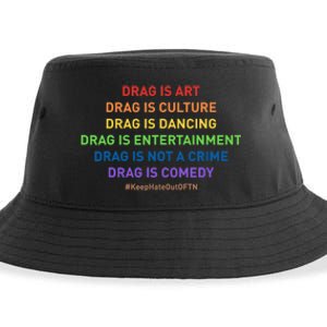 Drag Is Art Drag Is Culture Drag Is Not A Crime LGBT Pride Sustainable Bucket Hat