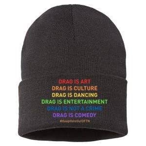 Drag Is Art Drag Is Culture Drag Is Not A Crime LGBT Pride Sustainable Knit Beanie