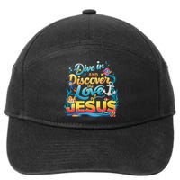 Dive In And Discover The Love Of Jesus Scuba Diving Vbs 2024 7-Panel Snapback Hat