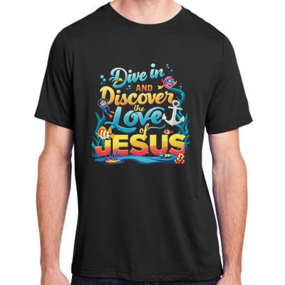 Dive In And Discover The Love Of Jesus Scuba Diving Vbs 2024 Adult ChromaSoft Performance T-Shirt