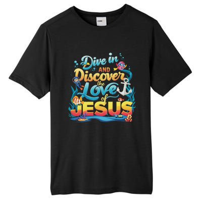 Dive In And Discover The Love Of Jesus Scuba Diving Vbs 2024 Tall Fusion ChromaSoft Performance T-Shirt