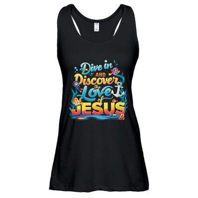 Dive In And Discover The Love Of Jesus Scuba Diving Vbs 2024 Ladies Essential Flowy Tank