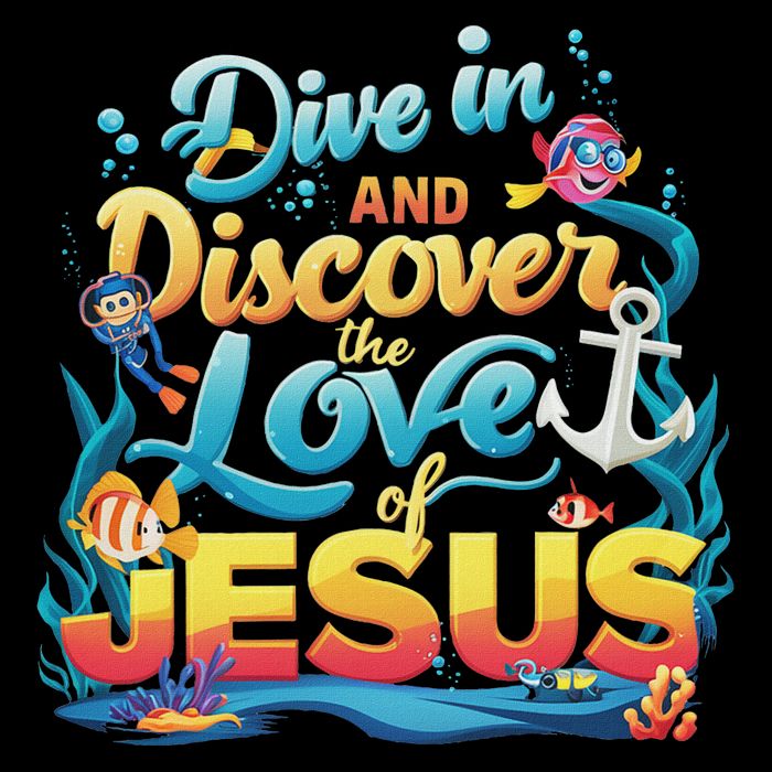 Dive In And Discover The Love Of Jesus Scuba Diving Vbs 2024 16 in Basic Backpack