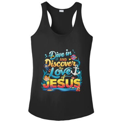 Dive In And Discover The Love Of Jesus Scuba Diving Vbs 2024 Ladies PosiCharge Competitor Racerback Tank