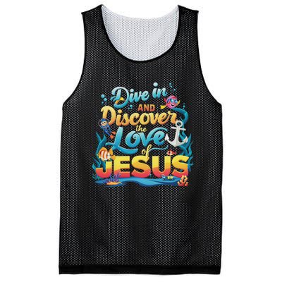 Dive In And Discover The Love Of Jesus Scuba Diving Vbs 2024 Mesh Reversible Basketball Jersey Tank