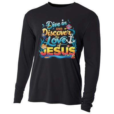 Dive In And Discover The Love Of Jesus Scuba Diving Vbs 2024 Cooling Performance Long Sleeve Crew