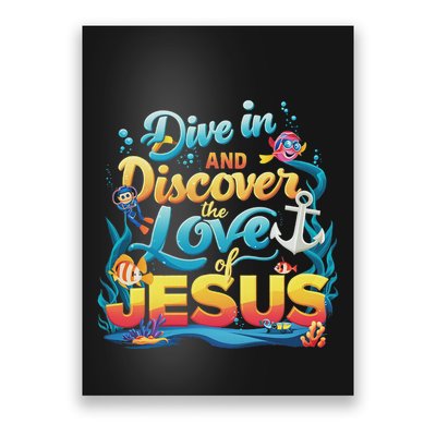 Dive In And Discover The Love Of Jesus Scuba Diving Vbs 2024 Poster