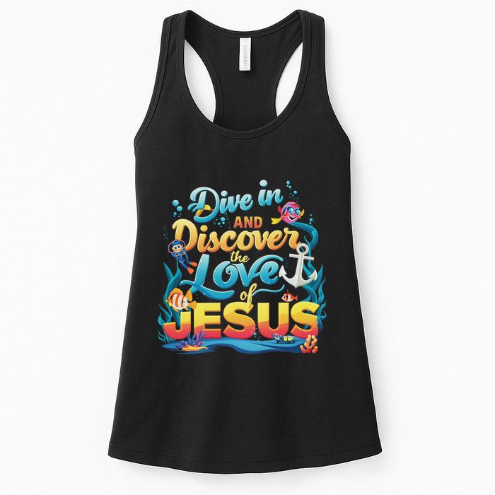 Dive In And Discover The Love Of Jesus Scuba Diving Vbs 2024 Womens Tank Top