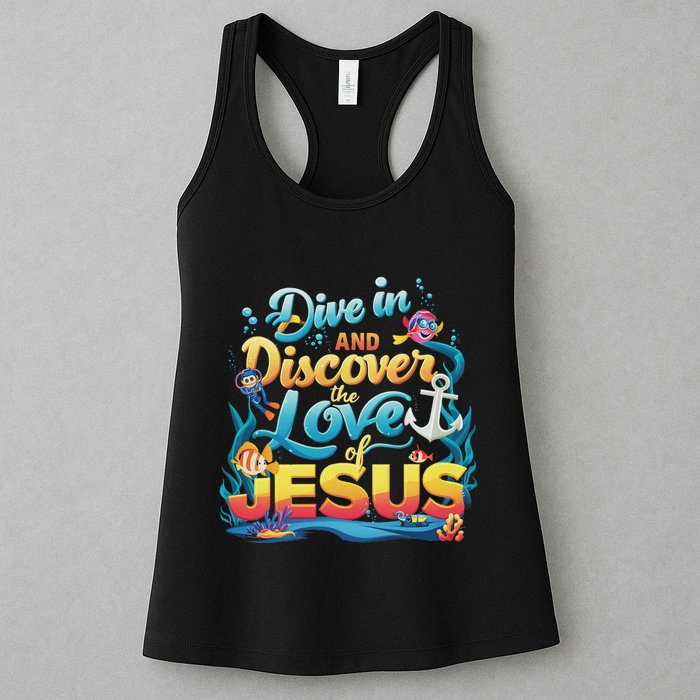 Dive In And Discover The Love Of Jesus Scuba Diving Vbs 2024 Womens Tank Top
